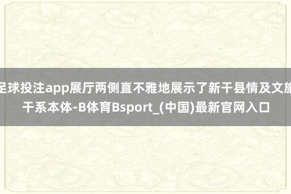 足球投注app展厅两侧直不雅地展示了新干县情及文旅干系本体-B体育Bsport_(中国)最新官网入口