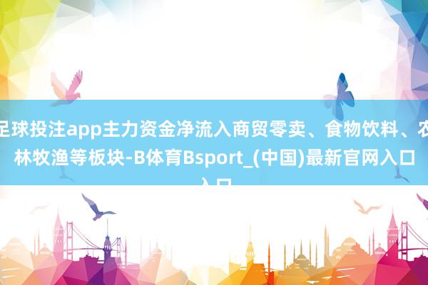 足球投注app主力资金净流入商贸零卖、食物饮料、农林牧渔等板块-B体育Bsport_(中国)最新官网入口