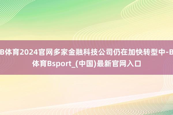 B体育2024官网多家金融科技公司仍在加快转型中-B体育Bsport_(中国)最新官网入口
