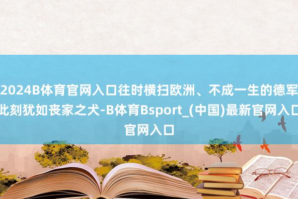 2024B体育官网入口往时横扫欧洲、不成一生的德军此刻犹如丧家之犬-B体育Bsport_(中国)最新官网入口
