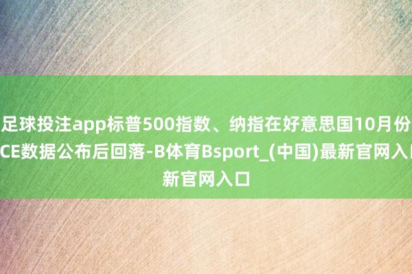 足球投注app标普500指数、纳指在好意思国10月份PCE数据公布后回落-B体育Bsport_(中国)最新官网入口