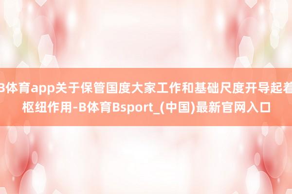 B体育app关于保管国度大家工作和基础尺度开导起着枢纽作用-B体育Bsport_(中国)最新官网入口