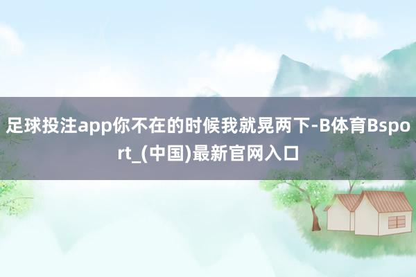 足球投注app你不在的时候我就晃两下-B体育Bsport_(中国)最新官网入口