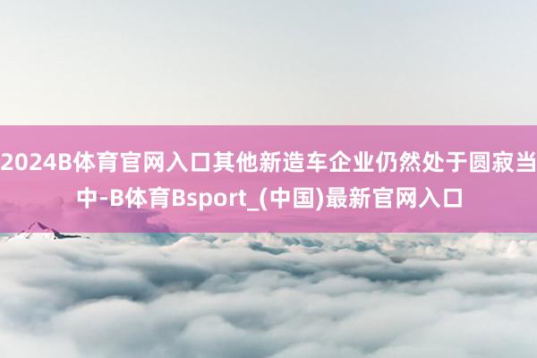 2024B体育官网入口其他新造车企业仍然处于圆寂当中-B体育Bsport_(中国)最新官网入口
