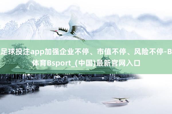 足球投注app加强企业不停、市值不停、风险不停-B体育Bsport_(中国)最新官网入口