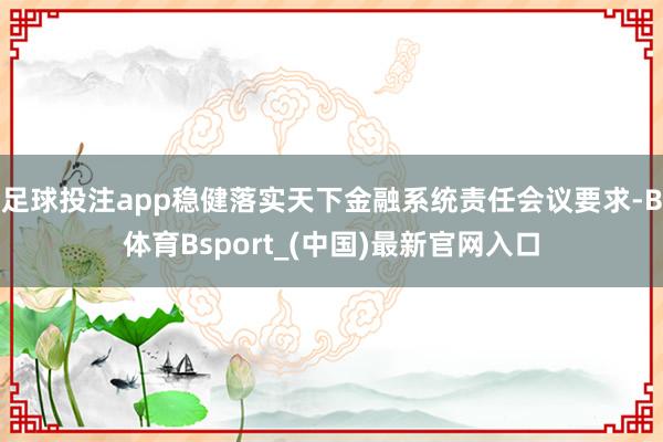 足球投注app稳健落实天下金融系统责任会议要求-B体育Bsport_(中国)最新官网入口