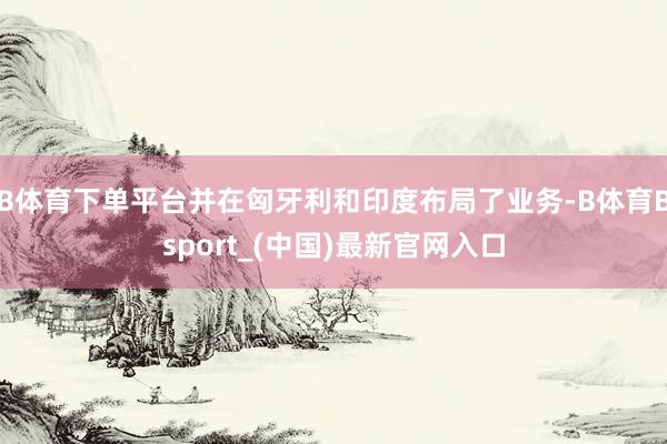 B体育下单平台并在匈牙利和印度布局了业务-B体育Bsport_(中国)最新官网入口