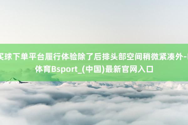 买球下单平台履行体验除了后排头部空间稍微紧凑外-B体育Bsport_(中国)最新官网入口
