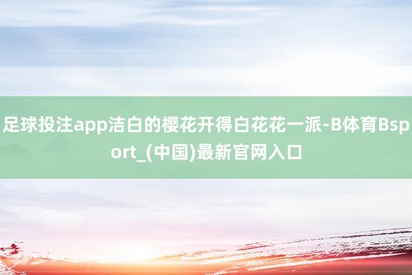 足球投注app洁白的樱花开得白花花一派-B体育Bsport_(中国)最新官网入口