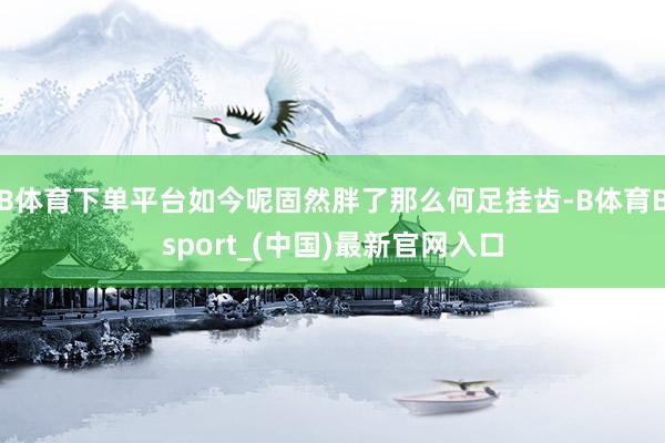 B体育下单平台如今呢固然胖了那么何足挂齿-B体育Bsport_(中国)最新官网入口