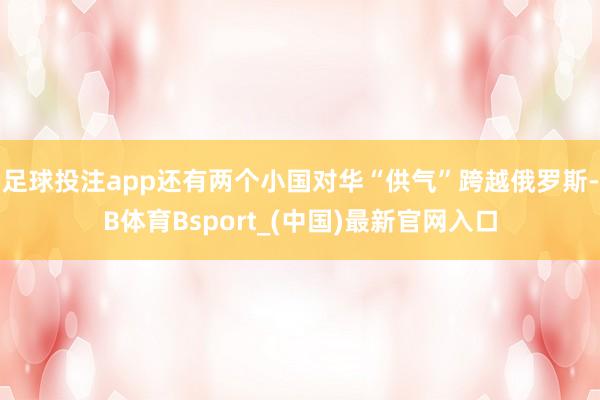 足球投注app还有两个小国对华“供气”跨越俄罗斯-B体育Bsport_(中国)最新官网入口