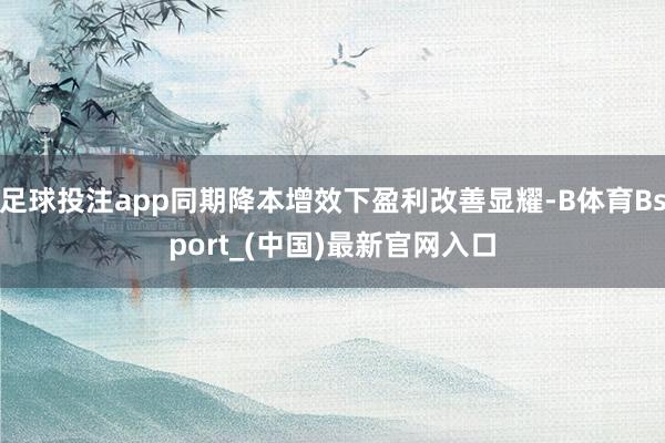 足球投注app同期降本增效下盈利改善显耀-B体育Bsport_(中国)最新官网入口