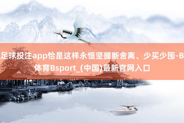 足球投注app恰是这样永恒坚握断舍离、少买少囤-B体育Bsport_(中国)最新官网入口