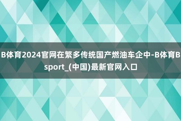 B体育2024官网在繁多传统国产燃油车企中-B体育Bsport_(中国)最新官网入口