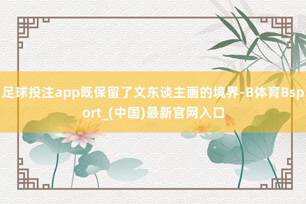 足球投注app既保留了文东谈主画的境界-B体育Bsport_(中国)最新官网入口
