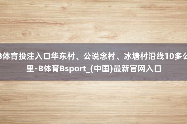 B体育投注入口华东村、公说念村、冰塘村沿线10多公里-B体育Bsport_(中国)最新官网入口