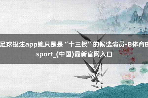 足球投注app她只是是“十三钗”的候选演员-B体育Bsport_(中国)最新官网入口