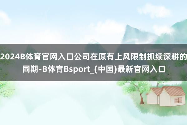 2024B体育官网入口公司在原有上风限制抓续深耕的同期-B体育Bsport_(中国)最新官网入口