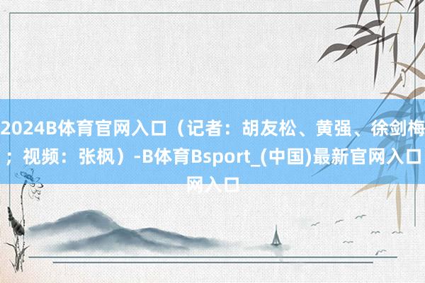 2024B体育官网入口（记者：胡友松、黄强、徐剑梅；视频：张枫）-B体育Bsport_(中国)最新官网入口