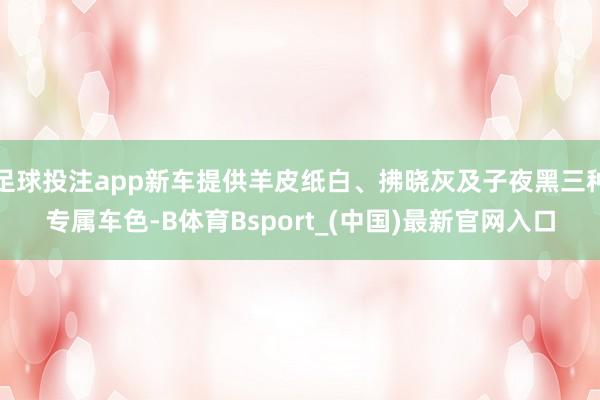足球投注app新车提供羊皮纸白、拂晓灰及子夜黑三种专属车色-B体育Bsport_(中国)最新官网入口