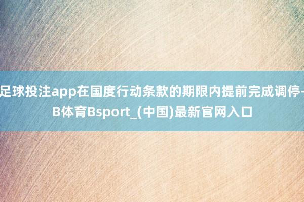 足球投注app在国度行动条款的期限内提前完成调停-B体育Bsport_(中国)最新官网入口