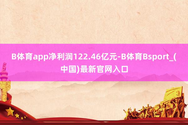 B体育app净利润122.46亿元-B体育Bsport_(中国)最新官网入口