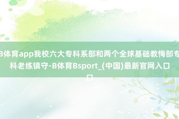 B体育app我校六大专科系部和两个全球基础教悔部专科老练镇守-B体育Bsport_(中国)最新官网入口