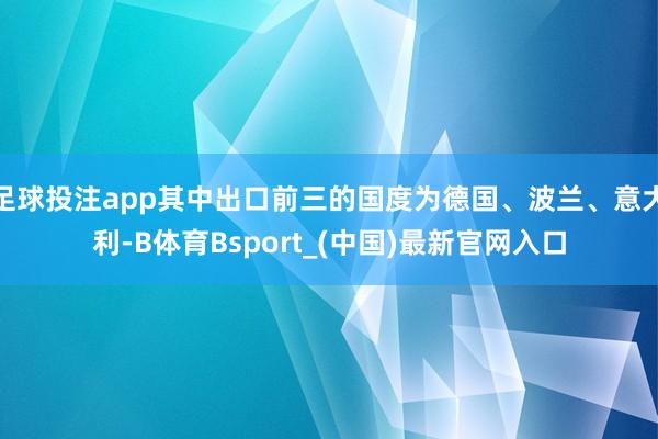 足球投注app其中出口前三的国度为德国、波兰、意大利-B体育Bsport_(中国)最新官网入口