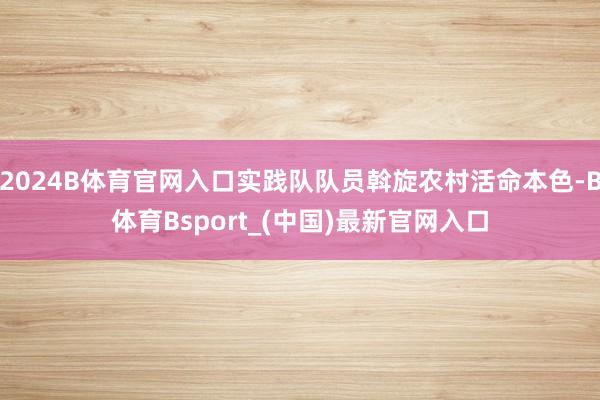 2024B体育官网入口实践队队员斡旋农村活命本色-B体育Bsport_(中国)最新官网入口