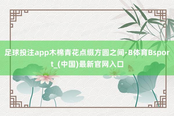 足球投注app木棉青花点缀方圆之间-B体育Bsport_(中国)最新官网入口