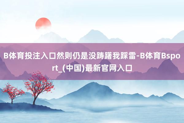 B体育投注入口然则仍是没踌躇我踩雷-B体育Bsport_(中国)最新官网入口